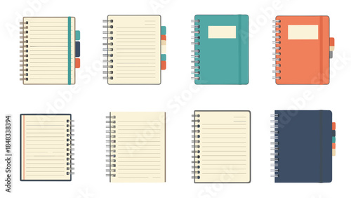 Collection of colorful notebooks