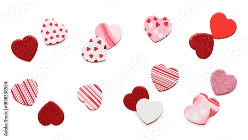 Assorted decorative hearts
