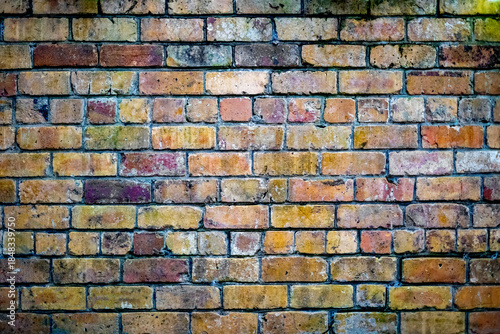 Old brick wall background in horizontal format