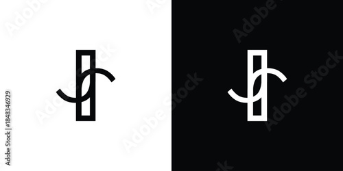 Modern and unique Jr letter logo design