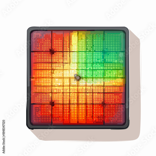 Square fly trap with grid pattern and color gradient.