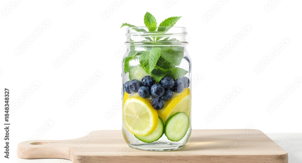 Fototapeta premium Fresh and Clean Product Shot for Infused Water / Healthy Lifestyle