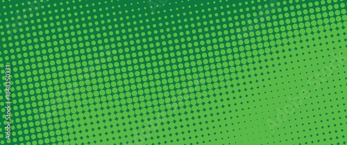 Bright green pixelated dotted texture overlay. green halftone pattern. Retro comic gradient background. green background.