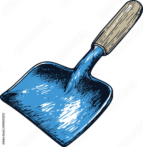 Hand drawn garden trowel illustration