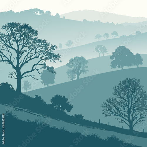 Serene countryside landscape