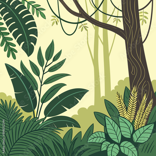 Lush tropical forest