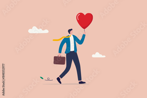 Man with Heart Balloon