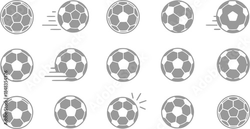 Soccer ball icon vector set. Sport ball illustration sign collection. football ball symbol.
