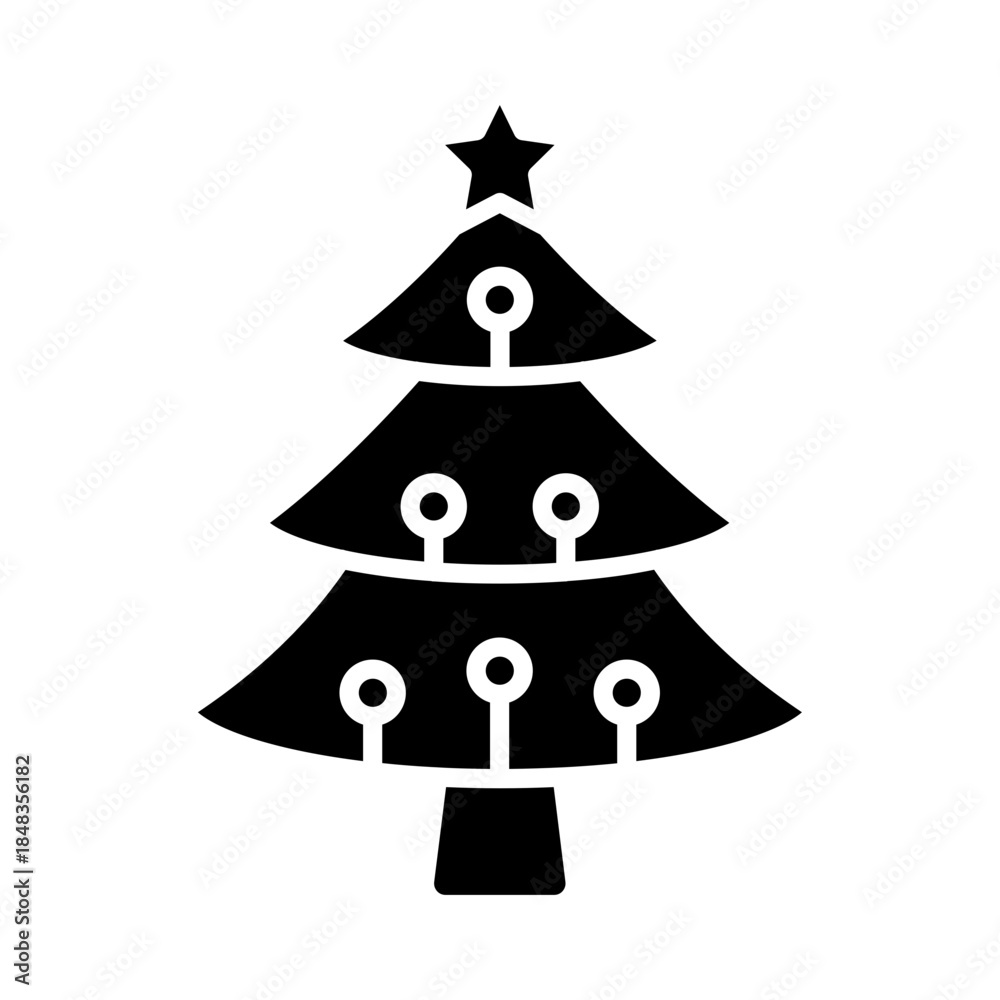 Fototapeta premium Christmas tree Icon