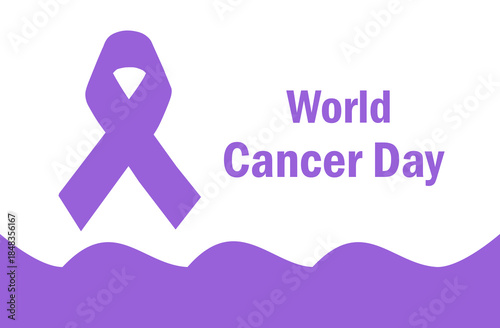 Minimalist banner for World Cancer Day