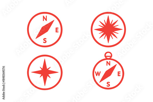 North icon symbol template for graphic and web design collection logo vector illustration