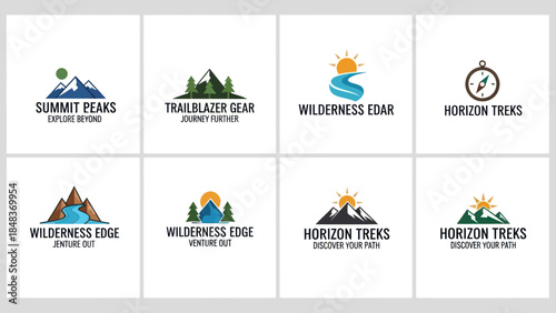 Collection of Mountain Logo Designs and Emblems.