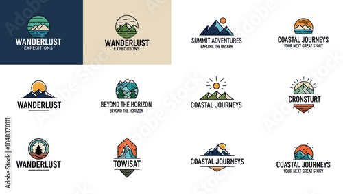 Collection of Travel and Adventure Logos.