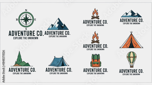 Adventure Company Logos and Emblems Collection.