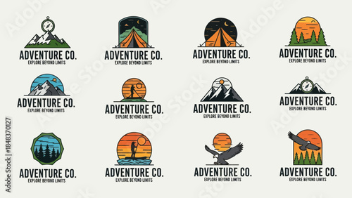 Adventure Company Logos with Outdoor Themes.