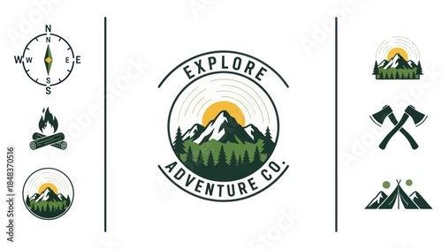 Mountain Logo Design Elements for Adventure.