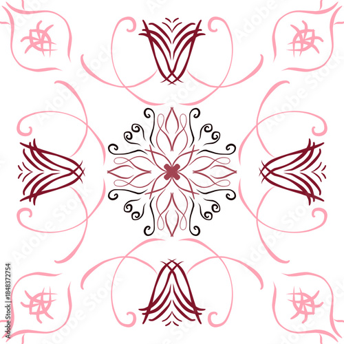 floral background with birds