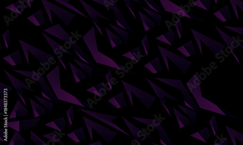 Background with abstract forged carbon fiber vector pattern with randomly arranged dark purple and black fragments, creating a modern and futuristic texture.	