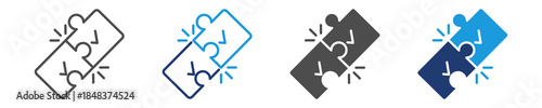 collaboration icon set multiple style