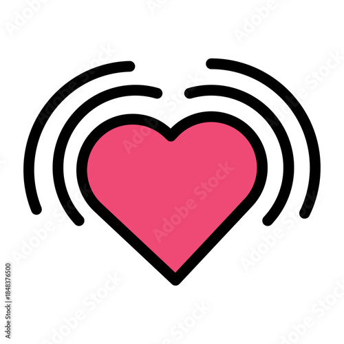 Chemistry Signal love Icon design