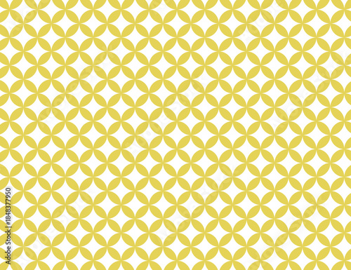 七宝のパターンイラスト イエロー版