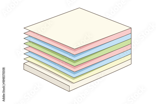 Cutaway Sectional Storage Container Showing Internal Layer Organization