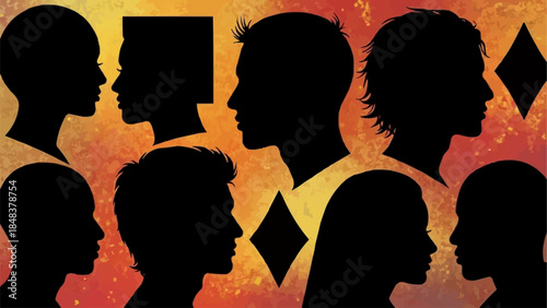 Diverse Silhouettes Representing Different People and Personalities.