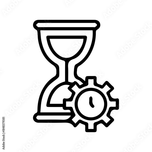 Hourglass and Gear Icon