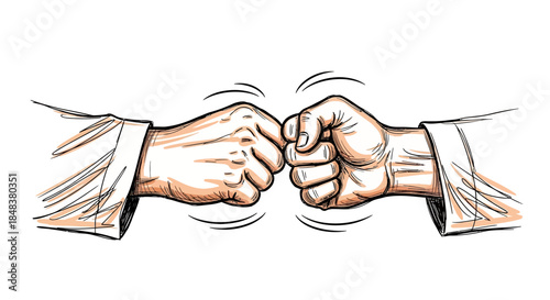 Two Fists Bumping in a Gesture of Agreement.