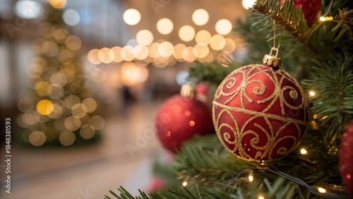 Premium Christmas abstract bokeh background, 85mm, shallow depth of field, 8K ultra-detailed