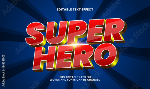super hero editable text effect for comic and action typography