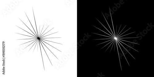 Dynamic abstract spiral sound wave rhythm lines. Circular spiral sound wave rhythm of lines. Circular futuristic abstract lines, black and white background.	