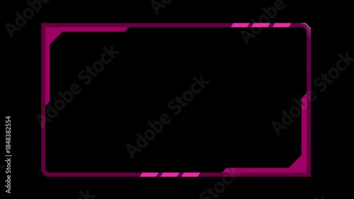 Pink Webcam Border Overlay for Streaming Transparent Loop