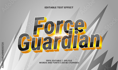 force guardian editable text effect for comic and action typography