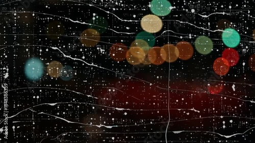 new year card with christmas balls