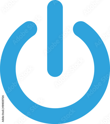 電源マークのフラットアイコン
