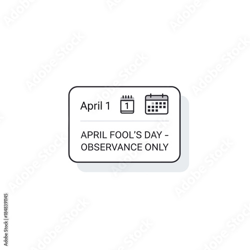 April Fools Day Calendar Reminder Notification.