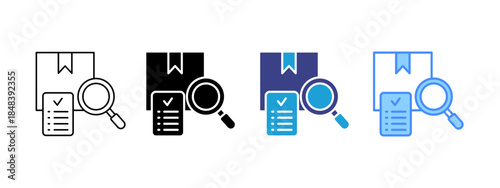 Quality Control icon set multiple style collection