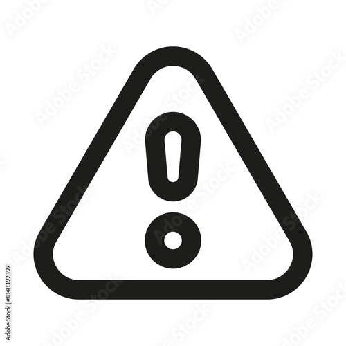 Danger Modern Line Icon. Professional minimalist hazard symbol designed as a premium vector line icon for warning and safety alerts