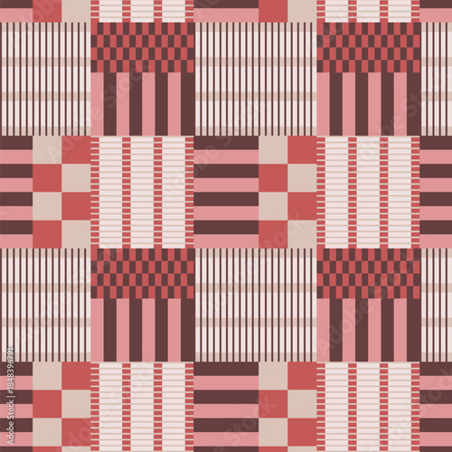 Modern Folk Block Stripes pattern