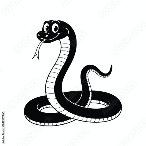 black snake vector illustration