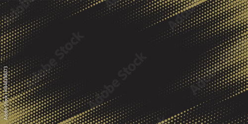 Luxury Gold Line Abstract Pattern on Black Background