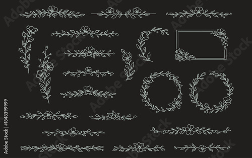 Elegant floral illustrations for design and decoration