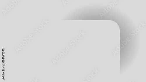Slika na platnu Modern gray background with smooth curved shadow