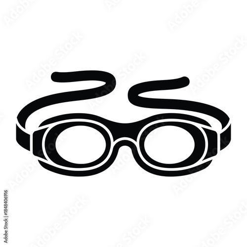 Swimming goggles silhouette for aquatic eye protection