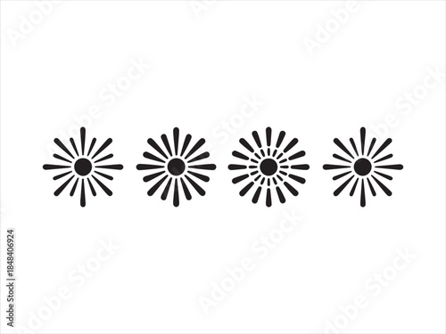 Collection of circular loading spinner icons progress. Circle loader collection. Loading bar Icons and Progress Bar icon Vector Set in black and white silhouette vector illustration 