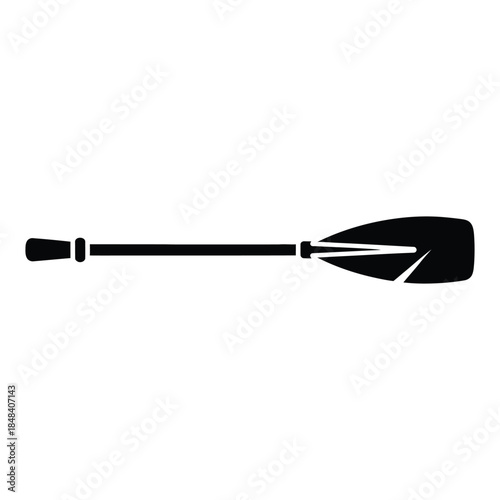 Paddle for boat silhouette on white background