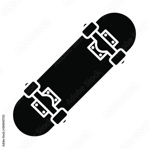 Skateboard seen from bottom view