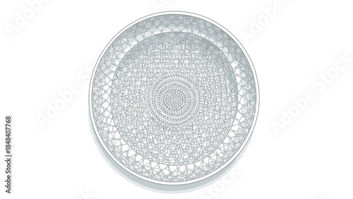 metal plate isolated on white