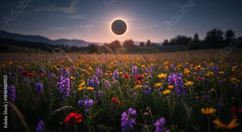 sunrise in the field